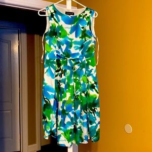 Jones New York Green Sleeveless Dress